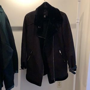 Forever 21 Faux Shearling Moro Jacket Long
